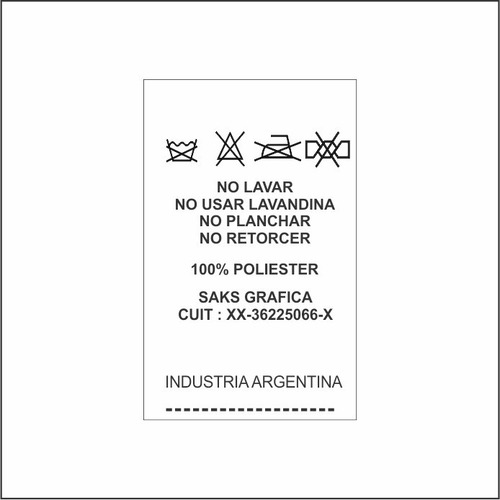 Imagen 1 de 2 de 500 Etiquetas De Composicion De Poliamida Indumentaria Cuit