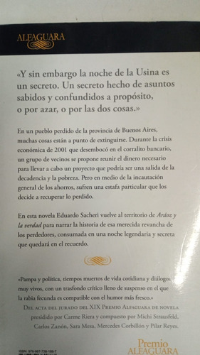 La Noche De La Usina - Eduardo Sacheri - Alfaguara (Usado)