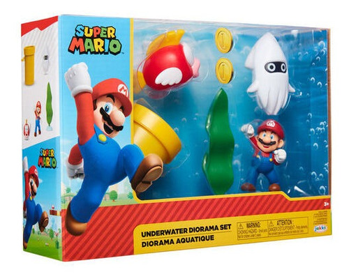 Juguete Super Mario Bros. Diorama Submarino.