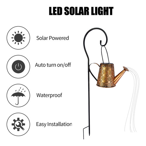 Luces Led Solares Para Regaderas: Decoración De Caminos De J