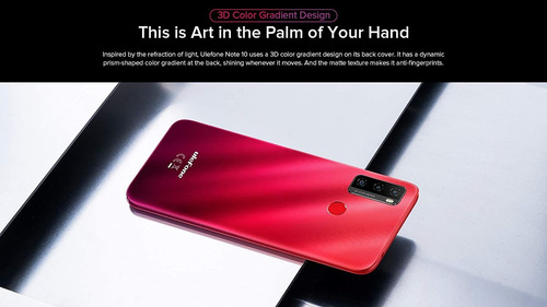 Imagen 3 de 6 de Teléfono Móvil Rojo Ulefone Note 10, Teléfono Inteligente An