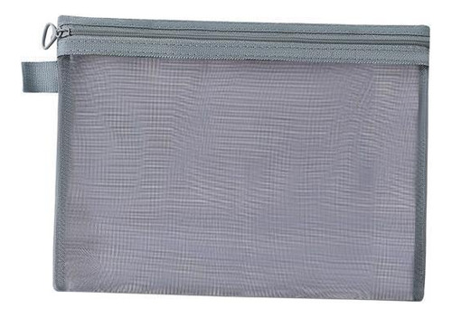 2 Bolsa De Cosméticos, Bolsa De Maquillaje De Malla, Gris L
