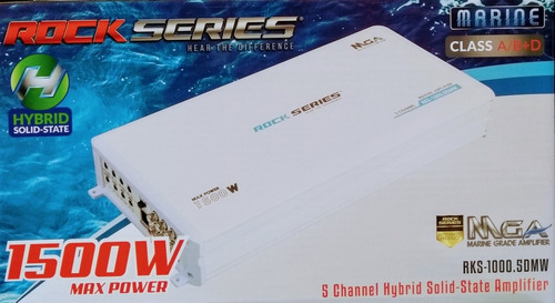 Imagen 1 de 10 de Amplificador Marino 5 Canales. Rock Series.Rks-1000.5dmw.