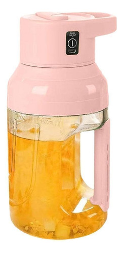 Licuadora Batidora Portatil 1.5 Lts Jugos Batidos Recargable Color Rosa