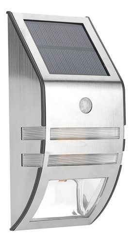 / Sensor Movimiento Pir Energía Solar 2 Led Luz Pared Camino
