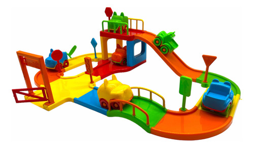 Pista De Carrinhos Brinquedo Infantil Corrida + 2 Carrinhos