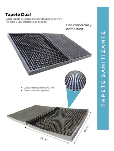 Tapete Sanitizante Kit 2 Piezas + Alfombra