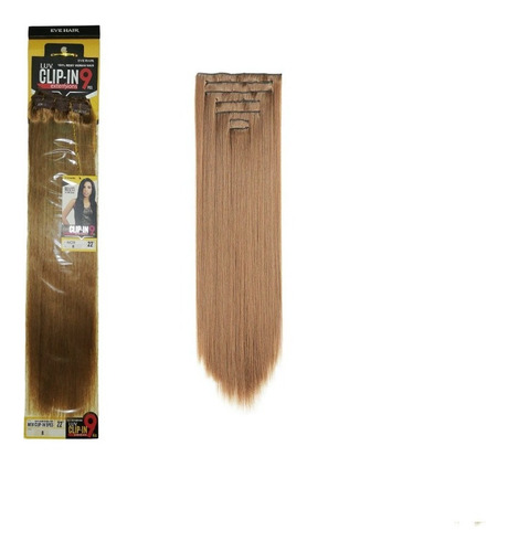 Extension De Cabello 100% Natural Luv Clip In 9 22 PuLG Comb Color #8-rubio Medio Dorado