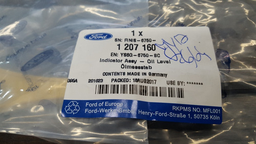 Varilla Nivel De Aceite Ford Focus 1.6 Sigma 2008/2018