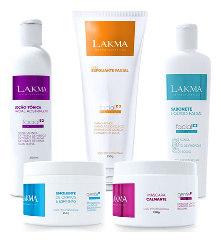 Kit Limpeza De Pele Profunda Estudante Lakma 5 Itens