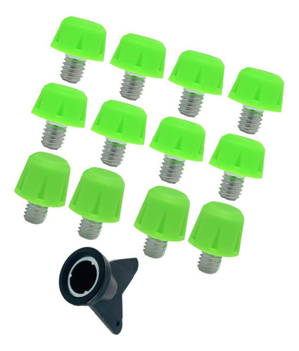 Q 12x Pinos De Chuteira De Futebol Substituição Spikes Verde