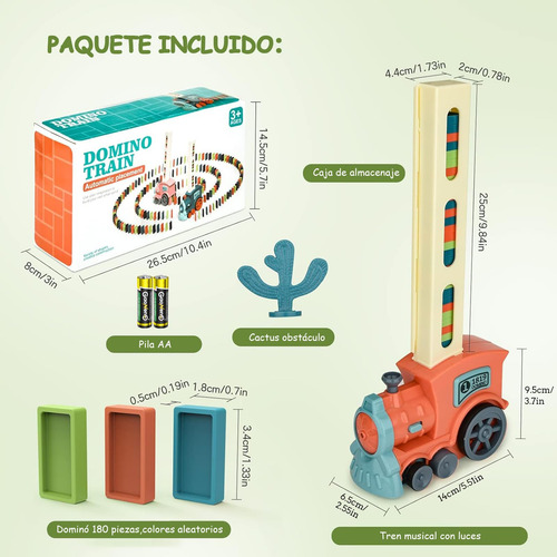 Juego De Tren Domino Automático Con Luces Y Sonidos