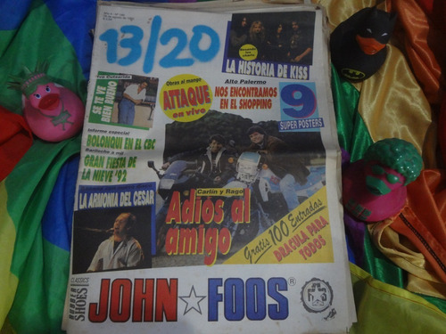 Revista 13/20 1992 Attaque 77 Banana Pueyrredon Kiss Calvo
