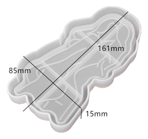 Molde De Silicona Tray Diy De Resina De Cristal Epoxi Para N