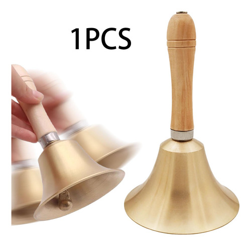 Campana De Mano De Latón Con Mango De 110 Mm X 246 Mm