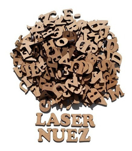 Kit 4 Alfabeto Completo 104 Letras Mdf Tamanho 4 Cm Altura
