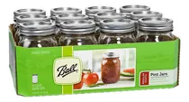 Comprar Jarras Mason De 473ml Con Tapas Y Bandas, Pack De 12 Unidade