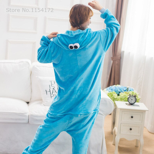 Pijama Cookie Monster Sesame Elmo Para Cosplay De Animales