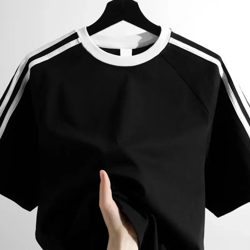 Camiseta Casual Casual De Algodón A Rayas De Verano Para Hom