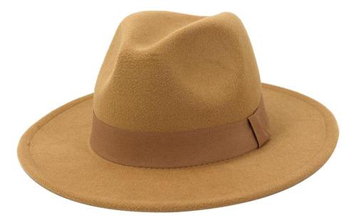 Elegante Sombrero Fedora Unisex Para Iglesia, Cinturón De In