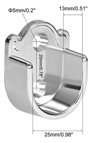 2 Soportes Para Barras De Armario 25mm Dia. Soporte De Ropa