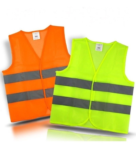 Imagen 5 de 7 de Chaleco Refractario Fluo Seguridad Apto Auto Moto Vtv