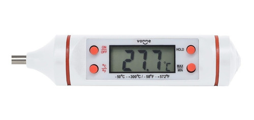 Imagen 2 de 4 de Termometro Cocina Digital Pinchacarne Acero Inoxidable