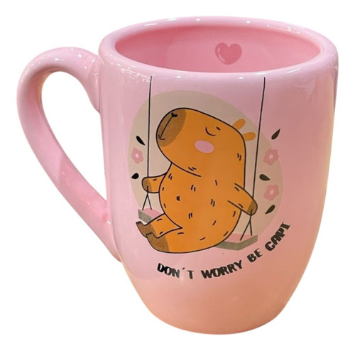Taza Capy Cute | Capybara | Carpincho Rosa Modelo 2