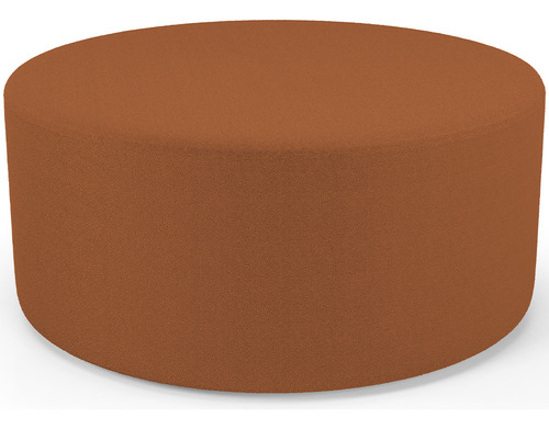 Puff Redondo Orgânico Para Living 90cm Lola Bouclê Terracota