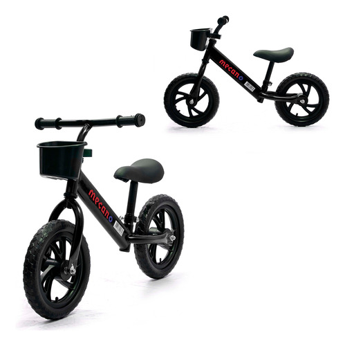 Camicleta Con Canasto Sin Pedales Infantil Aluminio Love 075 Negro