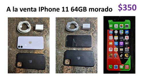 Celular iPhone 11 64gb Morado Usado