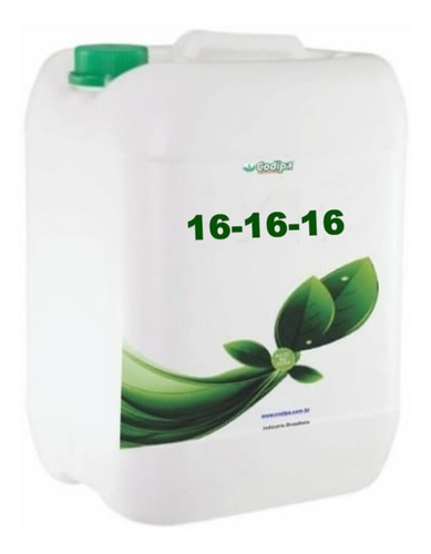 Fertilizante Com Matéria Turfosa Npk 16-16-16 - Galão De 5l