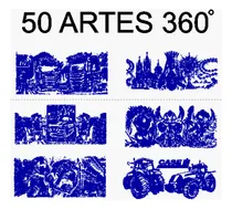 Comprar 50 Artes Arquivos Digitais 360o Copos Gravação Laser Variada