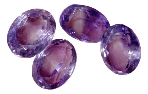 4 Cuarzo Amatista Morado Suerte  Amor Corte Para Dije Anillo