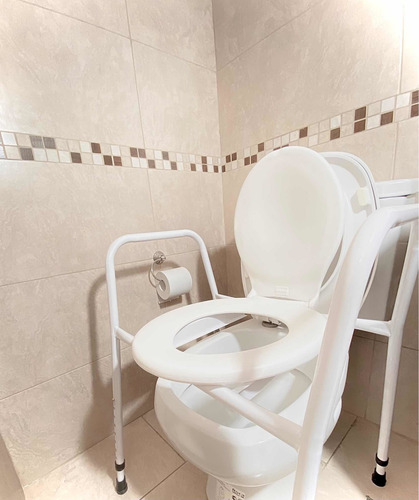 Silla Eleva Inodoro Portatil Ortopedico Ancianos Respaldo