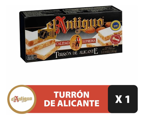 Turrón De Alicante Español El Antiguo X 150 Grs