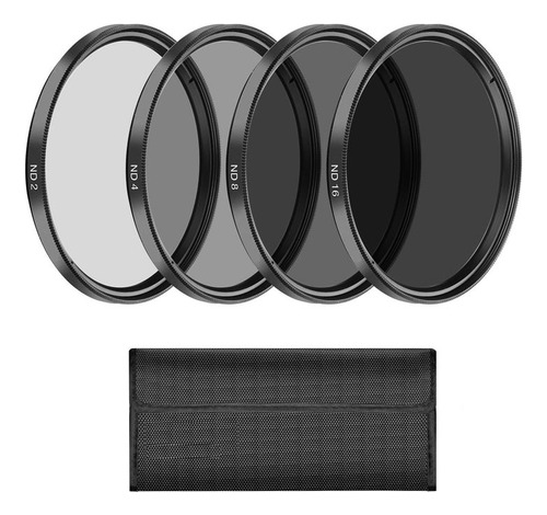 Kit Filtros 55mm Nd2 Nd4 Nd8 Nd16 + Estuche