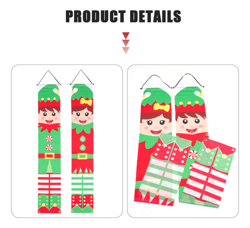 1 Par De Coplas De Dibujos Animados Navideños Para Decoració