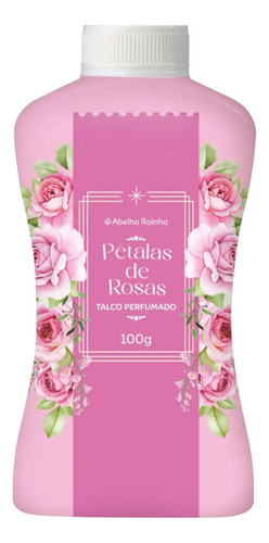 Talco Cheiro Pétalas De Rosas Neutraliza Odor Abelha Rainha