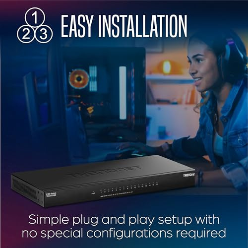 Switch De Red Ethernet De Escritorio No Administrado De 16
