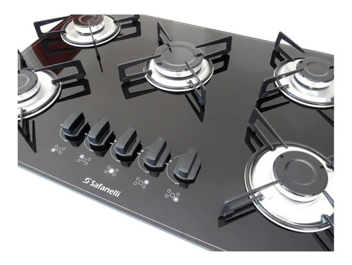 Imagem 7 de 7 de Fogao Cooktop 5 Bocas Gás Semplice Certificado Bivolt Preto
