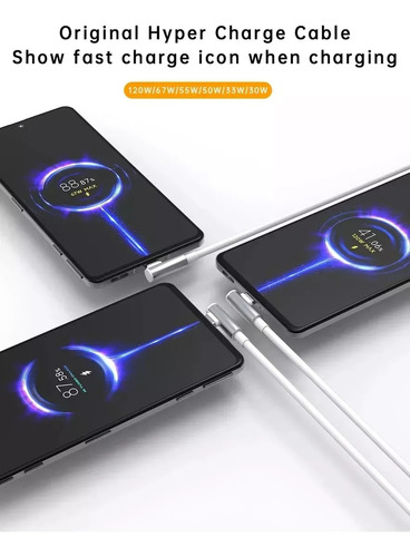 Cable Usb Tipo C Para Xiaomi 120w 6a 1.8m 90 Grados