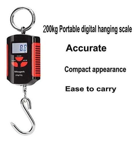 Báscula Colgante Digital Mougerk Báscula De Grúa Portátil De