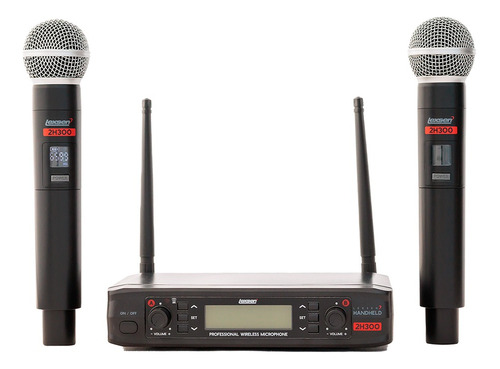 Set De Micrófonos Inalámbricos Uhf Lexsen 2h300 Premium