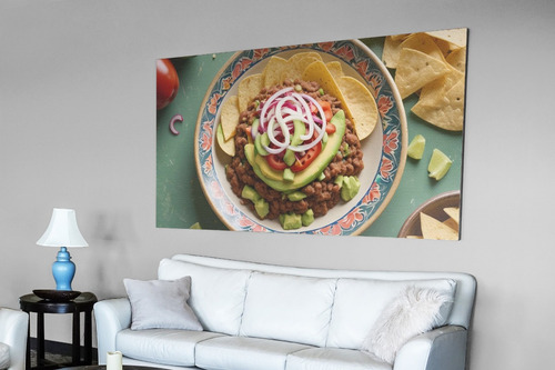 Cuadro Decorativo Canvas Frijoles Y Totopos Frescos 75x50
