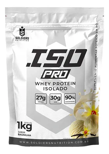 Iso Pro Whey Isolado 1kg Sabor Baunilha Soldiers Nutrition Soldiers Nutrition Definição Muscular Treino Performance