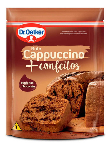 Mistura Para Bolo De Cappuccino Com Confeitos Dr. Oetker 300g