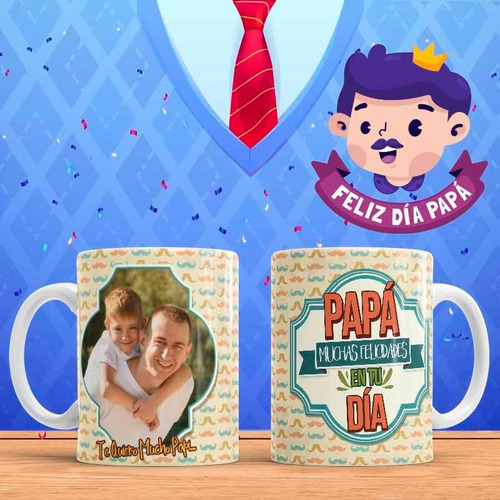 12 Diseños Digitales Dia Del Padre Png Tazas Editables Foto