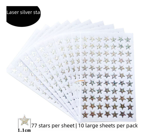 Estrellas Plateadas 05 Diámetro 17cm 400 Pzas Por Paquete