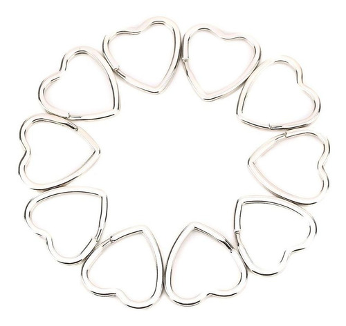 #1 10 piezas de metal llavero conector de gancho de anillo DIY herramienta de fabricaci/ón de joyas bolso decoraci/ón anillo cadena llaves accesorios